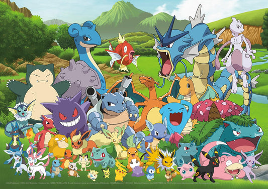 Buffalo Games - Pokemon - Favorites Group - 500 Piece Jigsaw Puzzle for Adults -Challenging Puzzle Perfect for Game Nights - Finished Size is 21.25 x 15.00