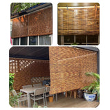Bamboo Patio Shades Light Filtering Outdoor Roll Up Shades, Bamboo Porch Blackout Roller Blinds 36 48 72 84 62 inches Long Sunshade Window Treatment for Home Decor, Cordless(60" W x 48" H) DISPRA