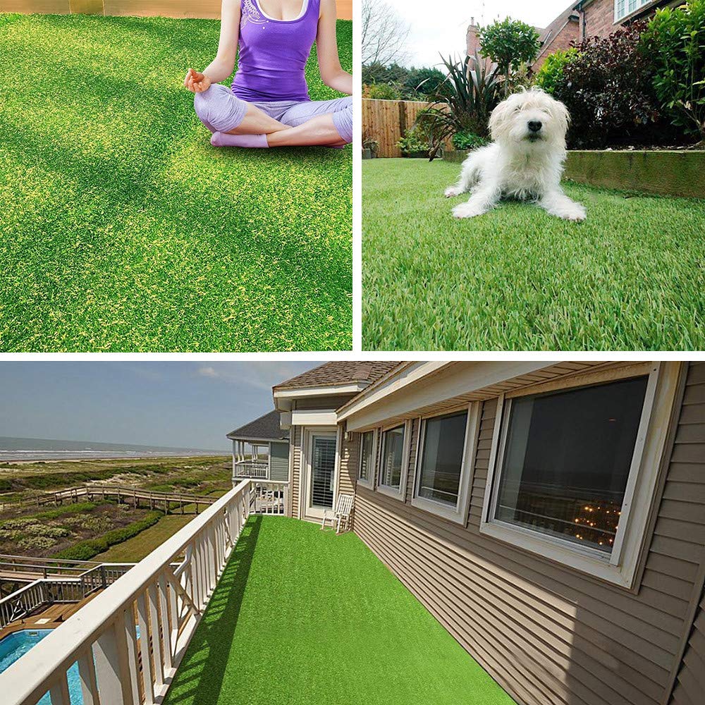 Petgrow PET Grow Artificial Grass Rug 6.5 FT x10 FT(65 Square FT), Realistic Indoor Outdoor Garden Lawn Landscape Patio Synthetic Turf Mat- Thick Fake Faux Grass Petgrow