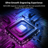 Longer RAY5 20W Laser Engraver Machine, Exclusive 3.5" Touch Screen for DIY, Cutting Tool for Metal Coloring, Acrylic, Wood, Glass, Leather. Laser Class 2 Longer