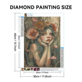 PRSTINCOL Diamond Art Kits for Adults,12x16 Inch DIY Paint by Numbers Kit for Adults,5d DIY Full Drill Round Gem Art Crafts Paintings for Home Wall Decor(Forest Fairy) PRSTINCOL