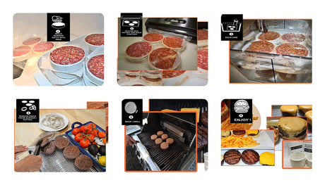 Sous Vide Perfect Hamburger/Burger Immersion Cooking Rings, SET of 6 (1/2 LB. Rings) sous-la-vide