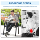 PIZZELLO Patio Chairs Set of 8 - Outdoor Stackable Dining Chairs for All Weather - Lightweight Textilene Outdoor Chair Sets with Armrests - 300Lbs Capacity - for Backyard Garden Porch Poolside (Grey) PIZZELLO