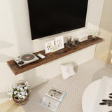 Fun Memories 72 Inch Floating Shelf, 12 Inch Deep Wall Shelf for Fireplace Mantel, Deep Storage Shelves for Home & Office, Wall Shelves with Invisible Bracket, Rustic Brown, Set of 1 Fun Memories