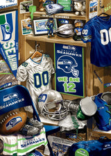 MasterPieces Game Day 500 Piece Jigsaw Puzzle for Adults - NFL Seattle Seahawks Locker Room - 15"x21" Masterpieces