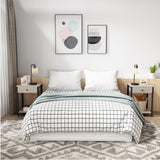 Ecoprsio Nightstand Set of 2 Modern End Table Side Table with Drawer and Storage Shelf Wood Night Stand Greige Bedside Table for Bedroom, Living Room, Sofa Couch, Hall, Easy Assembly, Greige Ecoprsio