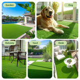 LOOBANI Synthetic Artificial Turf Roll, Artificial Grass for Dog Potty with Drainage Holes, Fake Grass Rug for Garden Landscape Balcony Patio Backyard Decoration (4 Feet x 6 Feet) LOOBANI