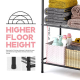 LEEDA 3-Tier Freestanding Multipurpose Storage Shelves Heavy Duty Metal Shelving Unit, Display Plants Flowers Bath Essentials, for Kitchen Bathroom Office, Black Leeda Made