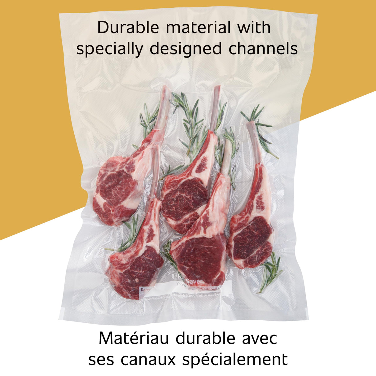 FoodSaver Custom Length Vacuum Sealer Bags Multipack, 5 Count Rolls for Airtight Food Storage and Sous Vide - Compatible with FoodSaver, 8 (2 Pack) and 11 (3 Pack) FOODSAVER