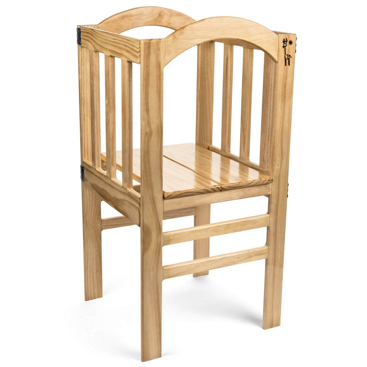 True Tot Toddler Tower - Folding Montessori Kitchen Stool for Children | Safety Rail & Non-Slip Rubber Feet | Adjustable Height | Solid Wood Construction Supports up to 100 lbs | Foldable for Storage True Growth Play - Learn - Grow