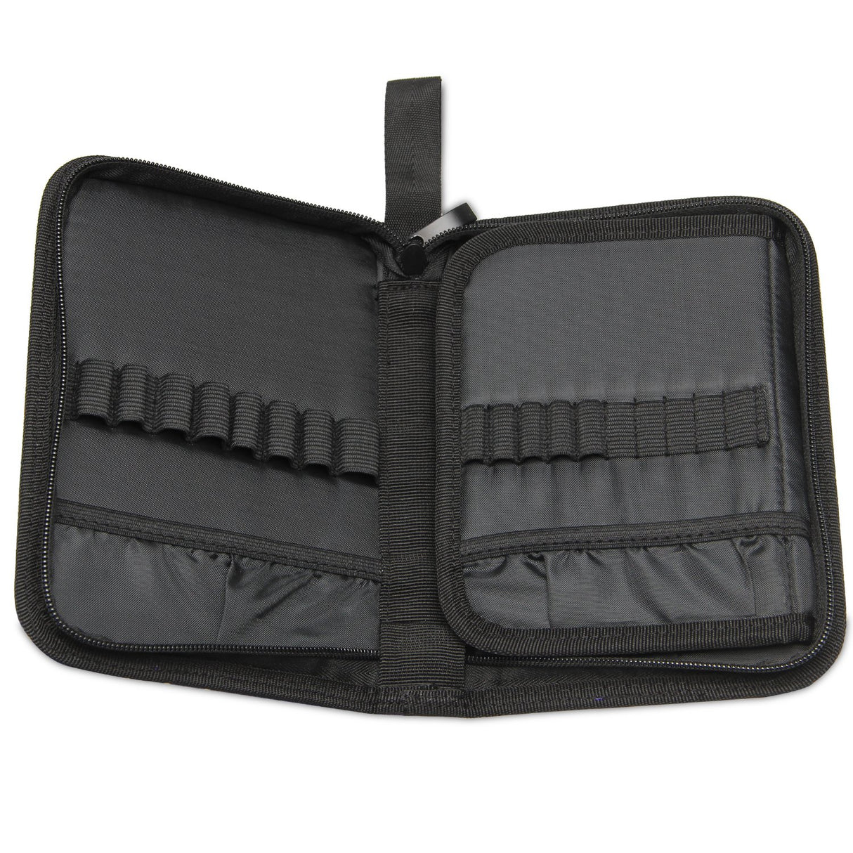 Teamoy Crochet Hook Case, Travel Carry Bag for Ergonomic Crochet Hooks Kits, Aluminum /Steel Crochet Hook and More, Lightweight, Well Made--NO Accessories Included, Flowers Blue Teamoy