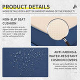 Lviden 6 Pieces Wicker Patio Furniture Sets Outdoor Conversation Set PE Rattan Sectional Sofa Couch with Storage Table and Royal Blue Cushions Lviden