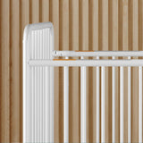 Child Craft Little Dreamer Metal Compact Folding Portable Crib with 2” Crib Mattress and 2 Easy Roll Locking Wheels, Durable Metal Construction, Easy to Clean (White) Child Craft