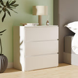 woodtalks 3 Drawer Dresser, Wood Chest Drawers with Storage for Closet, Bedroom, Living Room and Hallway, Drawers Dresser Bedside Nightstand, White woodtalks