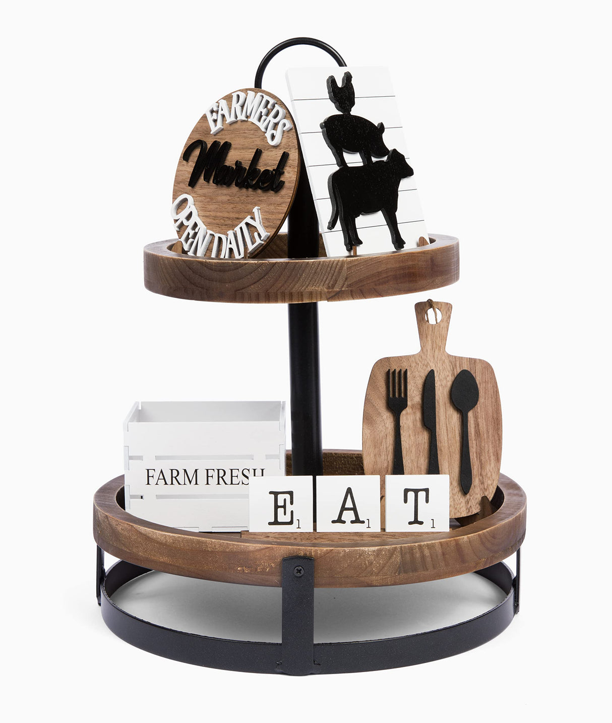 Farmhouse Tiered Tray Signs Home Decor Wooden (5pc Wooden Signs ONLY) DAISY FRILLS