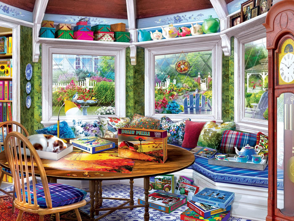 Masterpieces 550 Piece Jigsaw Puzzle for Adults and Family - Puzzler's Retreat - 18"x24" Masterpieces