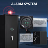 Marcree Biometric Fingerprint Rifle Gun Safe, Quick Access 5-Gun Cabinet Fingerprint Long Gun Safe, Gun Safes for Rifles and Shotguns with Mute Function, 3 Pistol Bags, Pistol Lock Box Marcree