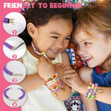 Gionlion Charm Bracelet Making Kit for Girls 8-12, Arts and Crafts Charms for Jewelry Making Supplies Kit with 198Pcs Letter Beads, Unicorn/Mermaid DIY Birthday Mothers Day Gifts Toys Ideas for Kids Gionlion