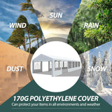 QZEN 20'x40' Party Tent Canopy, Heavy Duty Wedding Tent with Removable Sidewall & 4 Sand Bags, Outdoor Event Tent for Wedding, Birthday Party (20' x 40') QZEN