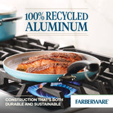 Farberware EcoAdvantage Ceramic Nonstick Griddle/Grill Pan, 11.25 Inch - Aqua Farberware