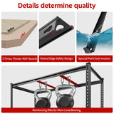 REIBII 2600LBS Garage Shelving 4 Tier Adjustable Storage Shelves Heavy Duty, 48" W Metal Shelves Utility Rack Shelving Units for Storage Warehouse Pantry Closet Kitchen, 48" W X 24" D X 60" H, Black REIBII