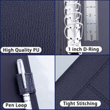 Antner 7 Ring Business Checkbook Binder for Business Checks, 600 Checks Capacity, PU Leather Check Binder with Zipper Pouch, Executive Check Book Binder Holder Portfolio for 9 x 13 Sheets, Black Antner