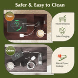 WLIVE End Table with Charging Station, Side Table with USB Ports and Outlets, Narrow Side Table for Small Spaces, Living Room, Couch, Nightstand with Storage, Espresso WLIVE