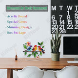 Eiflow Tabletop Special Diamond Art Kit Bird, Stand Up Diamonds Painting Kit for Adults Spring, DIY Acrylic Diamond Desk Placement Board Ornament Eiflow