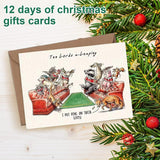 SWAGGIFT Twelve Days of Christmas Card Set,12 Pcs Quirky Funny Christmas Cards Card with Your Custom Message and Envelopes, Christmas Countdown Gift Card Set SWAGGIFT