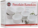 Norpro 3oz/90ml Porcelain Ramekins, Set of 6, One Size, White Norpro