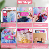 12"x16" Large Diamond Art Kit for Adults: Elegant Rose Flower Round Drill Painting - 5D Full Drill Diamond Art Flowers Beginner DIY Craft with Extra 30% Diamonds (Red and Blue Roses) Generic