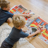 Melissa & Doug Fire Truck Jumbo Jigsaw Floor Puzzle (24 pcs, 4 feet long) - FSC Certified Melissa & Doug