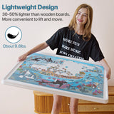 Playboda 1500 Pieces Rotating Plastic Puzzle Board with Drawers and Cover, 35"x27" Portable Jigsaw Puzzle Table for Adults, Lazy Susan Spinning Puzzle Boards (Patent Design) Playboda