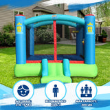 Action Air Bounce House, Outdoor Inflatable Bouncer with Blower, Large Jumping Area Bouncy Castle for Kids Action air