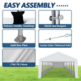 COVERONICS Outdoor Canopy Party Tent, 20'X40' Patio Party Tent with Rollable Sides and 4 Sandbags, Heavy Duty Steel Frame Carport Gazebo Event Tent Perfect for Wedding, Birthday Party, Outdoor Event COVERONICS