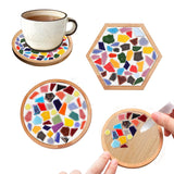 Nuyoach Mosaic Tiles Crafts Kits for Kids Adults,2 Sets DIY Glass Mosaic Craft with Wooden Coaster Making Materials Package for Women Seniors,Ceramic Mosaic Art Bulk Gifts for Home Decor Summer Party Nuyoach