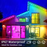 Yocrostar 200ft Permanent Outdoor Light,RGB Eaves Lights with App Control Remote,DIY IP67 Waterproof led Lights,Outside Light for House,Halloween,Roof,Garden,Christmas Decorations Yocrostar