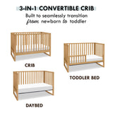 Davinci Hunter 3-in-1 Convertible Crib, Honey, Easy Assemble, Greenguard Gold Certified DaVinci
