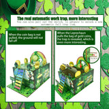 Vecacosic Leprechaun Trap Kit for Kids, Wood DIY How to Catch A Leprechaun Kit St Patricks Day Leprechaun Trap Decorations, Funny Leprechaun Trap Kit Supplies Toys Crafts Gift (A) Vecacosic