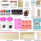 WhizToys Soap Making Kit Supplies, Crafts Kits for Adults and Kids, DIY Beginners Kit Containing Silicone Mold, Soap Cutter and Shea Butter Base, Fragrances and Gifts Cards WhizToys