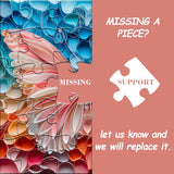 Butterfly Puzzles for Adults 1000 Pieces, Unique Art Jigsaw Puzzle Hard, Colorful Impossible Challenging Puzzles for Adults Paper Cut PICKFORU