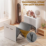 Meulbaty 2 in 1 Murphy Bed Cabinet with Mattress, Hide a Bed Cabinet, Folding Beds into Cabinets, Space-Saving Pull Out Murphy Beds Chest for Small Place Office Nap Narrow Twin Size Meulbaty