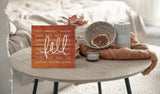 KEUSPI Fall Desk Decor,Orange Fall Autumn Farmhouse Wood Sign Plaque,Fall Signs,Fall Orange Home Farmhouse Decor KEUSPI