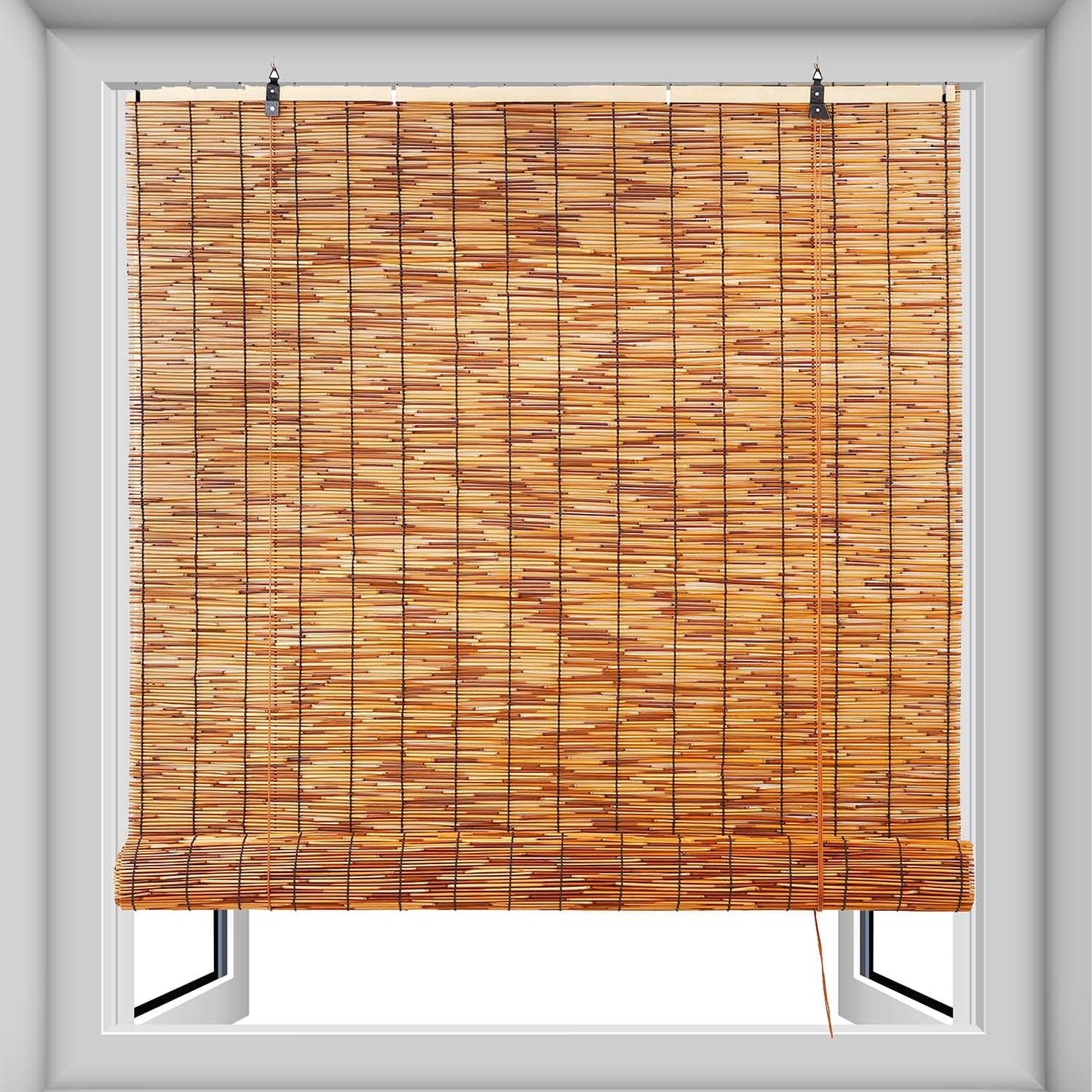 Indoor Roller Shade, Bamboo Cordless Roll up Shade for Window 20'' 24 ...