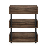 Furinno Turn-N-Tube 3-Tier Toolless Freestanding Multipurposes Display Rack, Walnut Furinno