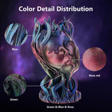 ERYONE Burnt Titanium Rainbow PLA Filament 3D Printer 1.75mm +/-0.03mm, 1kg(2.2LBS)/Spool, Galactic (Green & Blue & Rose Red) ERYONE