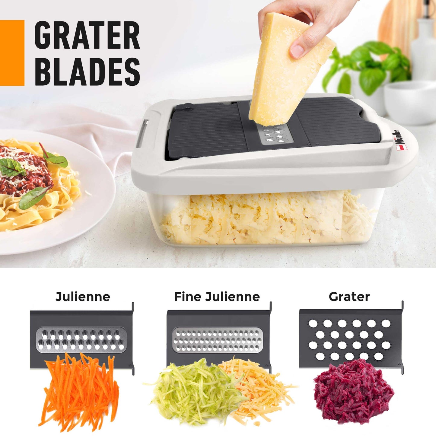 Mueller Pro-Series 10-in-1, 8 Blade Vegetable Chopper, Onion Mincer, Cutter, Dicer, Egg Slicer with Container, French Fry Cutter Potatoe Slicer, Home Essentials & Kitchen Gadgets, Salad Chopper