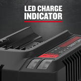 CRAFTSMAN 20V Power Tool Battery 2-Pack, Lithium-ion with Charger (CMCB204-2CK) CRAFTSMAN