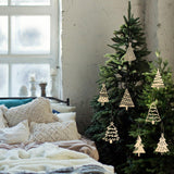 Gerrii 36 Pcs Wood Unfinished Christmas Tree Crafts Wooden Christmas Tree Cutouts Ornaments DIY Wooden Crafts Tree Shape to Paint for Christmas Hanging Decorations Home Winter Tree Decor Gerrii