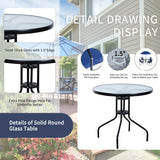 Shintenchi 6 Piece Patio Dining Set Light Blue Shintenchi